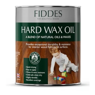 Image of Fiddes Satin Finish Hard Wax Oil 1 Litre, Clear