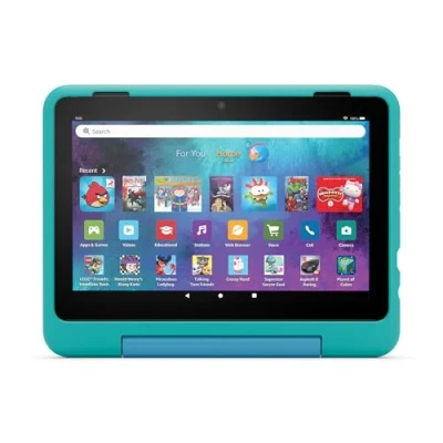 Image of New Amazon Kid Friendly Case for Fire HD 8 tablet (only compatible with 12th generation tablet), Hello Teal