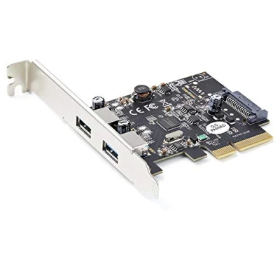 Image of StarTech.com 2 Port USB PCIe Card with 10Gbps/port 3.2 Gen Type A PCI Express 3.0 x2 Host Controller Expansion Add On Adapter Full/Low Profile Windows &amp; Linux (PEXUSB312A3)