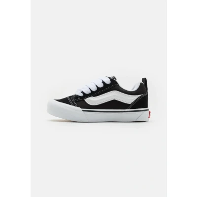 Image of Vans KNU Skool Unisex Trainers for kids, Size: 10, Black/true white Leather and textile