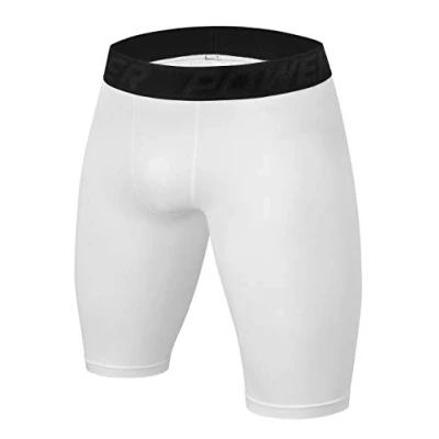 Image of PowerLayer Men&#039;s Compression Base Layer Shorts Thermal Underwear Bright White, L