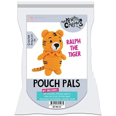 Image of Knitty Critters The Knitter Pouch Pals Ralph Tiger,20 x 10 9 cm; 80 Grams