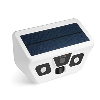 Image of Technaxx Germany Solar Security Camera Outdoor Rechargeable Battery Powered 1080p PIR Motion Detection Surveillance with High Power LEDs Light TX 156