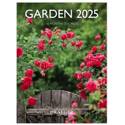 Image of DRAEGER PARIS Small Wall Calendar 14 x 18 cm 2025 September 2024 to December 7 languages 12 photographs available Garden Organisation of your days