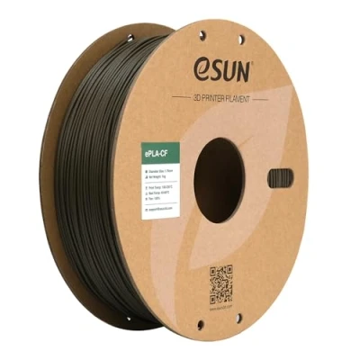 Image of eSUN PLA Filament 1.75mm, ePLA CF Carbon Fiber Filled Dimensional Accuracy +/ 0.03mm, 1KG Spool (2.2 LBS) 3D Printing Materials for FDM Printers,Brown