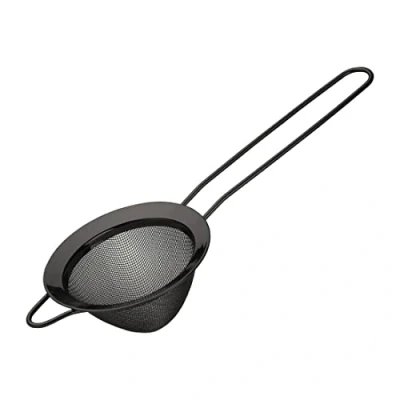 Image of Olympia Gunmetal Barware Bar Tea Drinks Mesh Strainer Sieve Filter Utensil