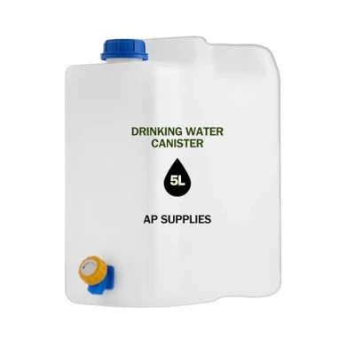 Image of AP Supplies 5Liter Plastic water Carrier Container with Tap, Portable Jerry Can Ideal for camping, caravan, travel,picnics, outdoor,party easy access drinking