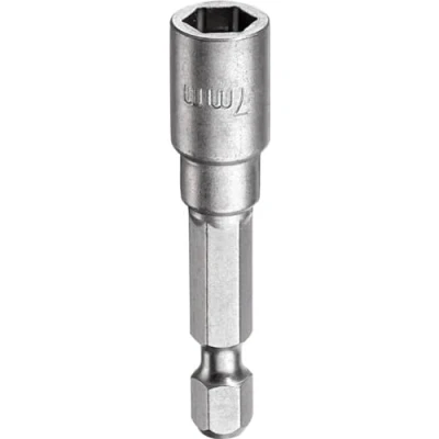 Image of kwb Magnetic 7mm Bit Socket Professional Made of TQ60 Steel (Drive: 1/4 Inch EQ 6.3 Hex Shank, ISO 1173, for External Screws)