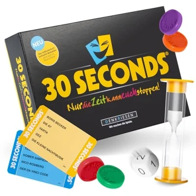 Image of DENKRIESEN 30 Seconds® Nur die Zeit kann euch Stoppen! From 12 Years 3+ Players Party Games for Adults Family Up to 16 Possible