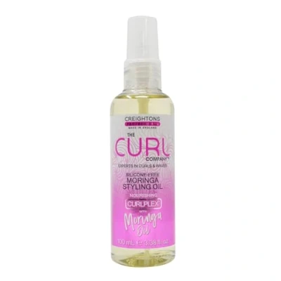 Image of The Curl Company Silicone Free Moringa Styling Oil (100ml) Formulated with Nourishing Oil. Experts in Curls &amp; Waves. Smooths Nourishes Hair for Hydrated Curls, Coils Waves