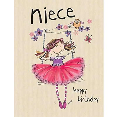 Image of Piccadilly Greetings Traditional Birthday Card Niece 8 x 6 inches