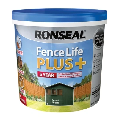 Image of Ronseal Fence Life Plus Forest Green 5L