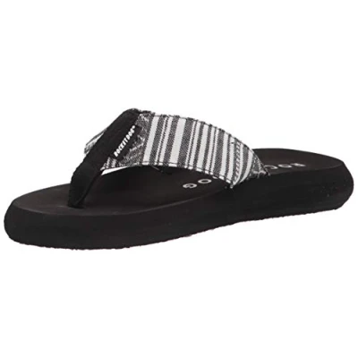 Image of Rocket Dog Women&#039;s Spotlight Flip Flops, Black White, 9 UK