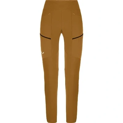 Image of Salewa Puez Warm Durastretch Cargo Tights Women, Golden Brown, M, FEMALE