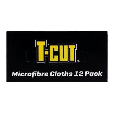 Image of T Cut Microfibre Cloths, Reusable, Washable Car Cleaning Cloth, Lint Free, (Pack of 12)