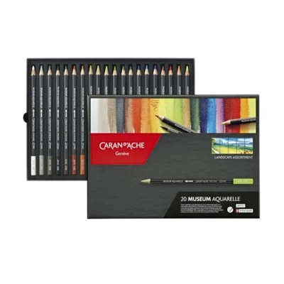Image of Caran D&#039;Ache Museum Aquarelle Landscape Pencils Assorted Colours (Pack of 20)