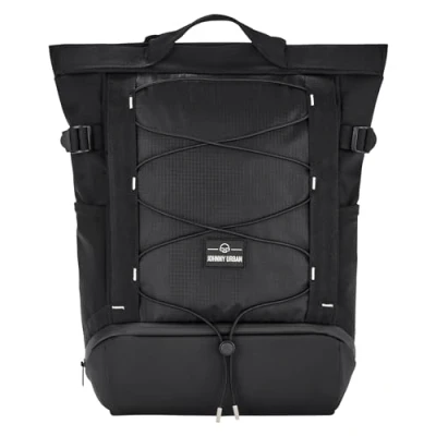 Image of Johnny Urban Tote Bag Backpack Mens &amp; Womens Black Harper for Everyday Gym Work Laptop Rucksack with Many Pockets Compartment Trolley Sleeve