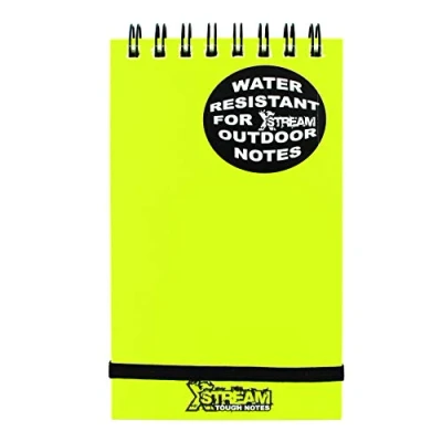 Image of Silvine Wirebound Waterproof Pocket Notebook with Water Resistant Paper,Yellow,5x3&quot; 96 Pages of 90gsm