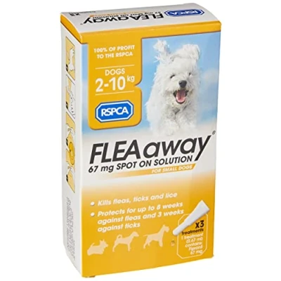 Image of RSPCA FleaAway Spot On Solution for Small Dogs, 67 mg Yellow