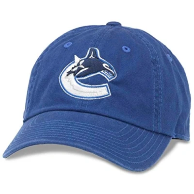 Image of American Needle Vancouver Canucks Mens Blue Line Snapback Hat, O/S, Royal