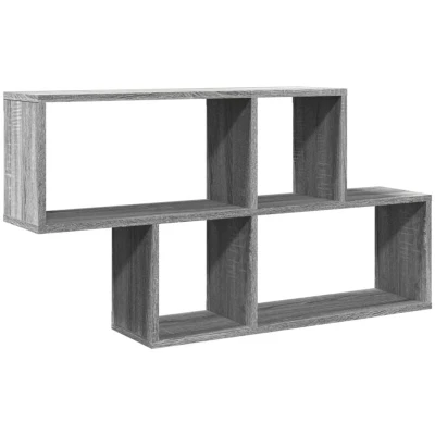 Image of vidaXL Wall Shelf Grey Sonoma 100x20x53 cm Engineered Wood