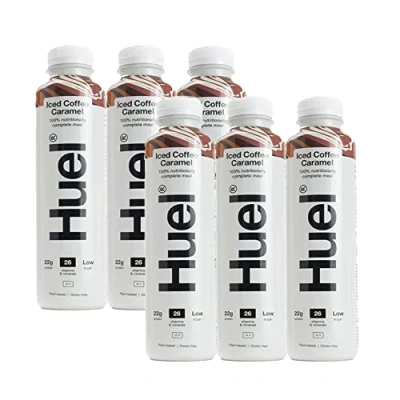 Image of Huel Ready to Drink Nutritionally Complete Meal Iced Coffee Caramel Flavour Plant Based Gluten Free (6 x 500ml)