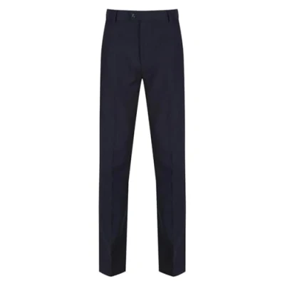 Image of Trutex Contemporary School Trousers for Boys (6 16+ Years), Slim Leg Boys, Stain Resistant Senior Trousers, Adjustable Fit Boys&#039; Genuine Uniform Navy