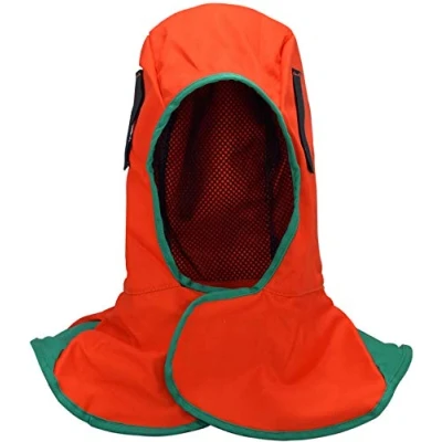 Image of RIVERWELD Welding Hood Flame Retardant Fabric for Welders Match Helmet Orange Color Work Safety Equipment Gear Head Protection