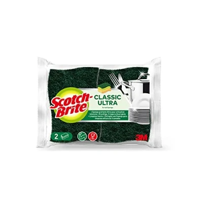 Image of Scotch Brite Abrasive Sponge, Three Layers, Made from Plant Materials
