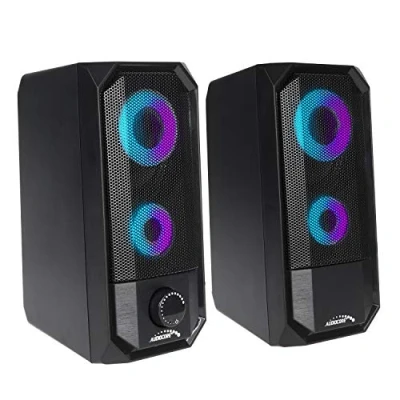 Image of Audiocore AC845 Bluetooth LED Backlight Stereo PC Speaker 10W RMS USB Power Supply Compact