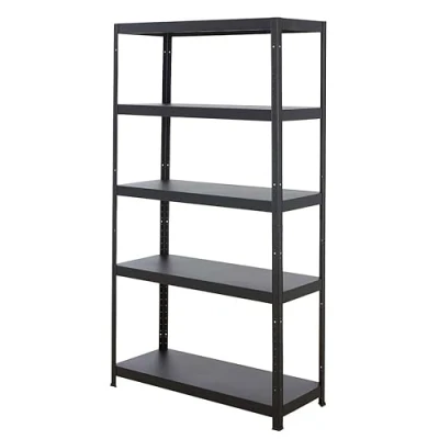 Image of BiGDUG Black Steel Garage Shelving 1800h x 1000w 400d mm 5 Tier Unit 450kg Per Bay UDL 90kg Load Shelf Adjustable Shelves