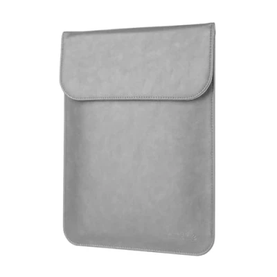 Image of Allinside 13&quot; Laptop Sleeve for MacBook Air 13 2018 2020 (A1932 A2179 A2337 M1)/ Pro 2016 (A2338 M1 A2251 A2289 A2159 A1989 A1706 A1708), Synthetic Leather, Gray