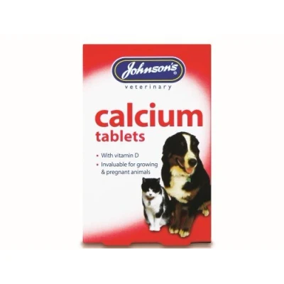 Image of 3 x Saver Johnson&#039;s Vet Calcium &amp; Vitamin D 40 Tablets