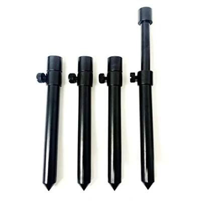Image of 4 x 20 30cm 16mm Thick Black Carp Coarse Ali BankSticks Bank Sticks Lidsters Fishing Supplies