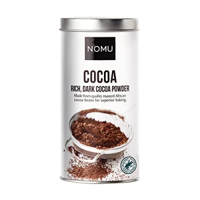 Image of NOMU Cocoa Powder Baking, Cooking, Cake Making, Hot Chocolate (150g) Rich Dark Flavour, Vegan, Kosher, Halaal