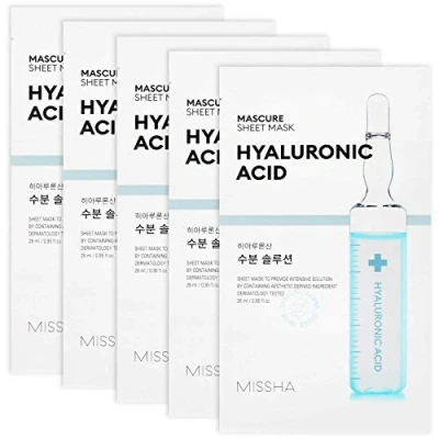 Image of MISSHA Mascure Hydra Solution Sheet Mask, Hyaluronic Acid, 1 pc