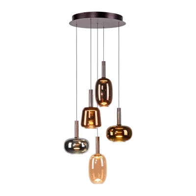 Image of Paul Neuhaus Irides LED hanging light, Ø 55 cm, colourful, glass