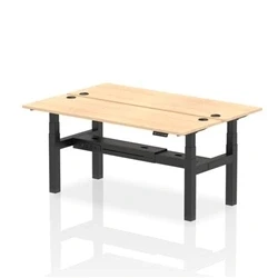 Image of Air B2B 1800x600mm Height Adjustable 2P Bench Desk CP Maple/Black