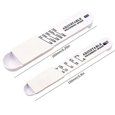 Image of fiXte® Adjustable Wet &amp; Dry Plastic Measuring Spoon Set