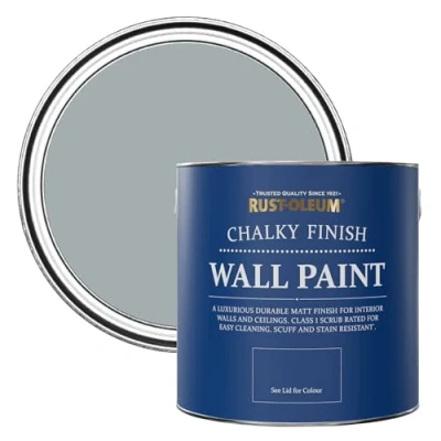Image of Rust Oleum Grey Matt Emulsion Wall Paint Mineral 2.5L