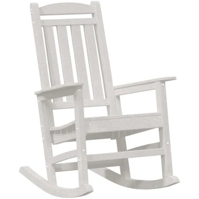 Image of vidaXL Garden Rocking Chair White 70x92x108 cm HDPE