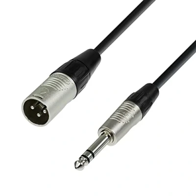 Image of Adam Hall 4 Star Series 3m Rean XLR Male to 6.3mm Jack Stereo Microphone Cable