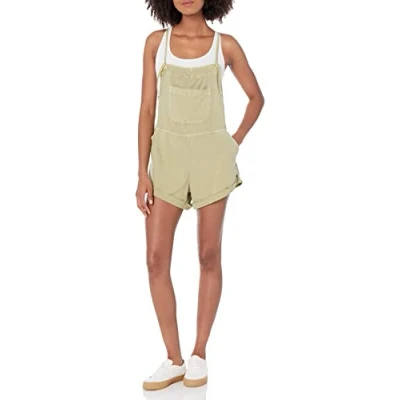 Image of Billabong Women&#039;s Wild Pursuit Short Overall, Avocado, Medium