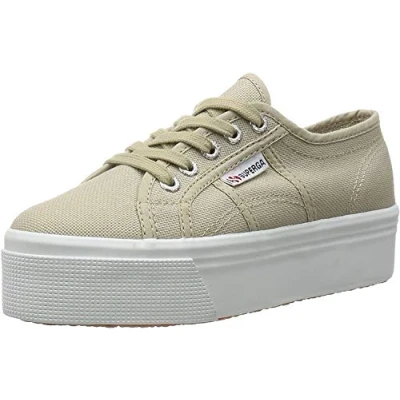 Image of Superga Women&#039;s 2790 lamew Sneaker, Beige Taupe, 2.5 UK