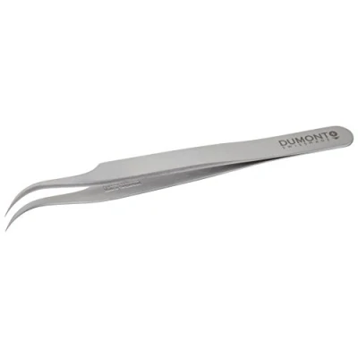 Image of neoLab 2 1047 Dumont Tweezers No. 7, Curved Tip, Thickness 0.03 mm Dumoxel Steel