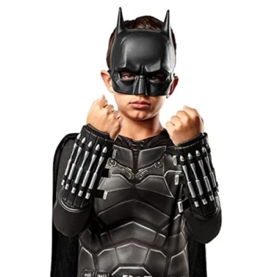 Image of Rubie&#039;s 203016NS000 Dc Comics Movie The Batman Gauntlets, Boys, Multicolour, One Size