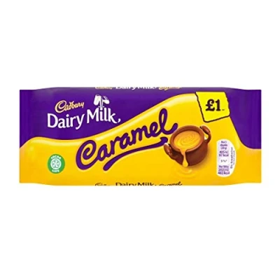 Image of Cadbury £1 Priced Marked Single Chocolate Bar 120g (Dairy Milk Caramel)