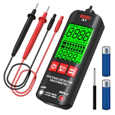 Image of BSIDE A1 Mini Digital Multimeter Smart Electrical Tester Intelligent Voltmeter 3 Results Display Dual Range Non Contact Voltage Detector for AC 6V 1000V/90V 1000V V Alert Live Wire Circuit Checker