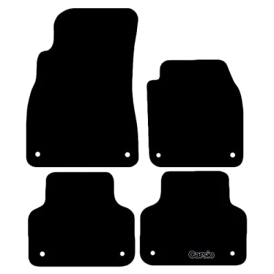 Image of Carsio Carpet Car Mats For Audi Q8 2019+ Onwards Tailored Fit Floor Mat Set Complete Accessory Black Custom Fitted All Weather, Anti Slip Backing &amp; Trim