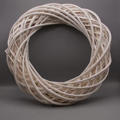 Image of Wicker Wreath Ring (Willow 14inch, White)